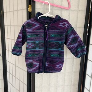 Toddler Aztec Boho Fleece Zip-up Coat